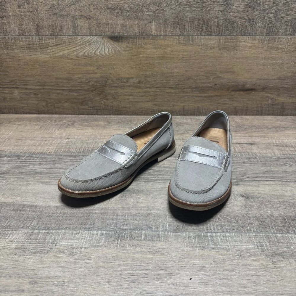 Sperry Seaport Plushwave Tan Leather Penny Loafers Women's Size 6